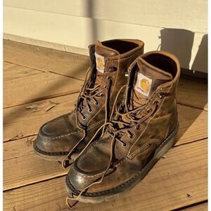 Carhartt Womens Size 7 Work Boots Wedge 6" Waterproof Steel Toe FW6225-W